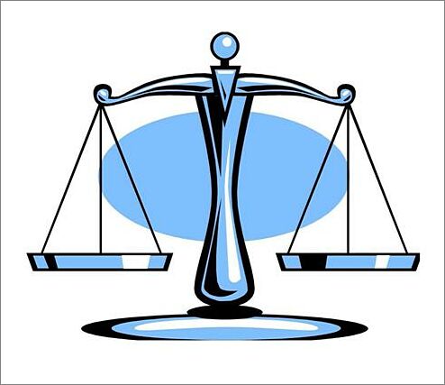 scale of justice blue